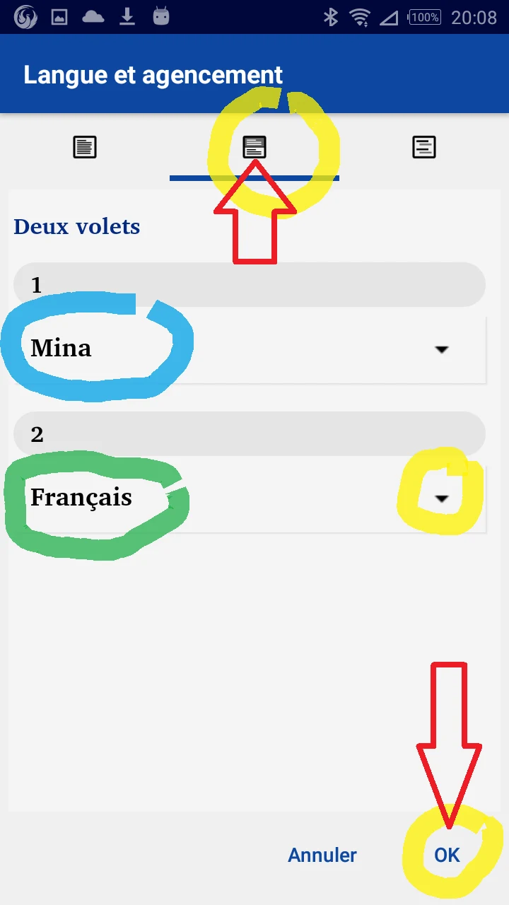 Mina avec français English screenshot