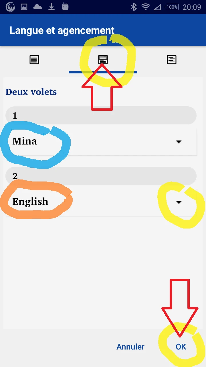 Mina avec français English screenshot